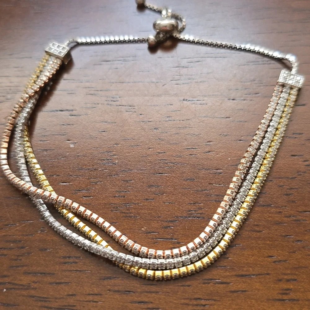 Bella Luce 6.75 ctw. 18k Rose/yellow & Rhodium Over Silver Adjustable Bracelet - Picture 4 of 5